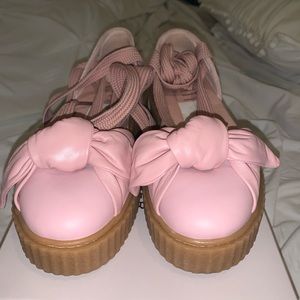 Fenty X Puma Pink Bow Creeper Sandals Sneaker